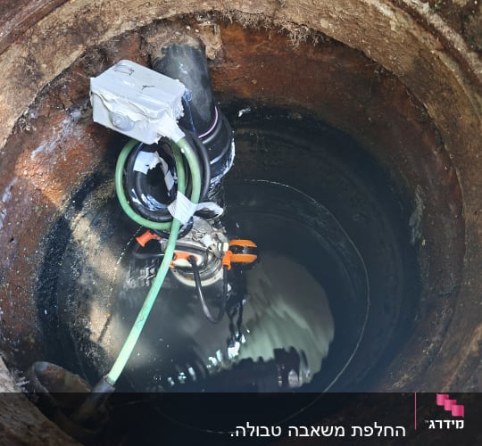 תמונה של צינור וביוב עם מים